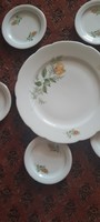 Kahla Gdr sárga rózsás tányérok