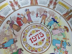 1975 Születésnapi ajándék Bájos, szecessziós jellegű mintával, angol Wedgwood porcelán tányér, 25cm