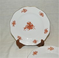 Herendi Orange Apponyi mintás  tányér 3 db- 20 cm