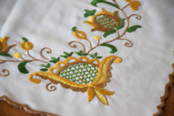 Old folk traditional hand-embroidered table cloth tablecloth centerpiece 80 x 32
