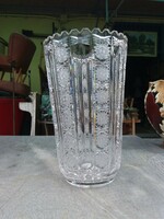 Jelzett kristály váza 25.5 cm.