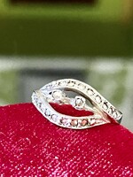 Antik ezüst gyűrű, Markazit kövekkel