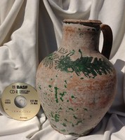1897 Hungarian folk pottery village peasant pottery earthenware majolica water wine milk jug jug vessel