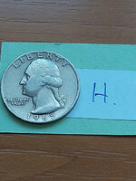 Usa 25 cents 1/4 dollar 1965 quarter, george washington #h