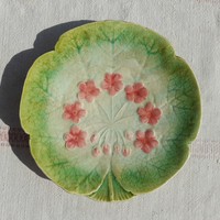 Sarreguemines art nouveau majolica wall decorative plate, 20 cm