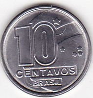 Brazilia 10 dentavo 1990 fi