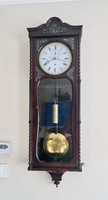 Biedermeier regulator wall clock from around 1840