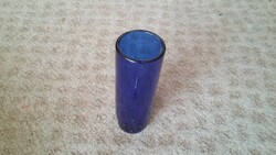 Blue glass vase (approx. 15 cm)