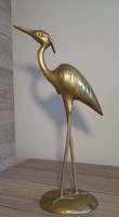 Copper heron bird sculpture art deco