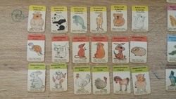 Pif card pack - game of the 7 animal families (1985, French edition)