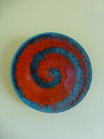Mihály Béla wall plate with spiral pattern