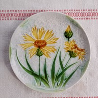 Villeroy & boch secession floral majolica wall decorative plates, 17 cm