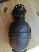 Vintage tin jug kerosene lamp 23cm