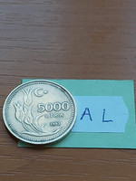 Turkey 5000 lira 1993 nickel-brass #al