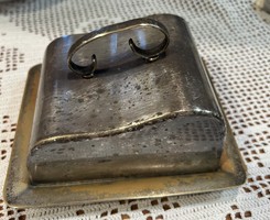 Antique silver-plated butter holder