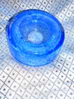 Kék színű Karcagi fátyol üveg hamutál