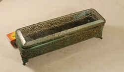 Antik réz fazettás üveg asztalközép 692