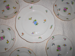 Set of 7 cake plates with antique Herend puppilon pattern