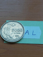 Turkey 5000 lira 1992 nickel-brass #al