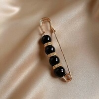 Multi-functional black pearl brooch 2
