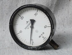 Manometer 0 - 40bar bottom, industrial measuring device, pressure gauge, strain gauge part, instrument 15.3 x 6.5 cm