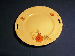 Cookie dish with poppy decoration