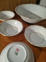 Zsolnay feathered compote bowl + 2 small