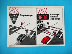 Vintage retro 42 cm x 30 cm KRESZ  különböző műanyag oktató tábla 12 darab darabáron