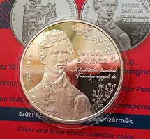 2023, Petőfi Sándor  ,925 ezüst érme, 30000 Forint névérték, PP, prospektus + certi