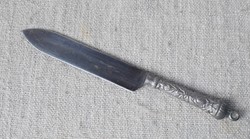 Konyhakés , kés acél penge , alumínium nyéllel , szecesszió , 30 cm