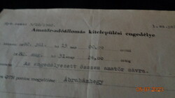 Amatőr rádió- adóállomás  kitelepítési engedélye  1982 ből