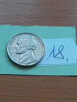Usa 5 cents 1989 / d thomas jefferson, copper-nickel 18