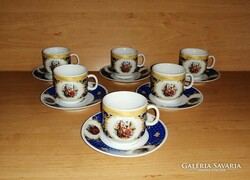 Kínai jelenetes porcelán kávéscsésze készlet 6 személyes (z-5)
