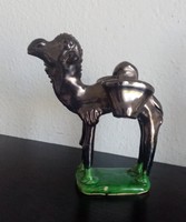 Vintage. Régi bronz hatású, kézzel készített kerámia teve figura eladó