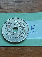 Denmark 25 öre 1968 copper-nickel, ix. King Frederick 5