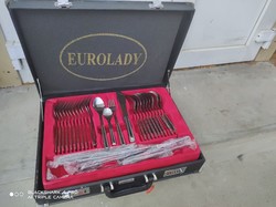 New set of cutlery, in a suitcase with a number lock