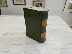 Zöld Narancs könyv Angyalföldi rum és likőrgyár porcelán kerámia dísz palack