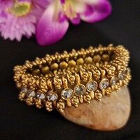 Gold-plated zircon bracelet 2 cm