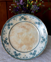 Ritkaság! Antik angol fajansz, Ford & Sons, Burslem gyönyörű lapos tányér, Belmont dekorral