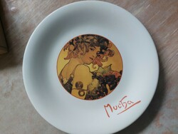 Alfons Mucha porcelán dísztál, tálaló, kínáló