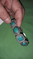 Very nice turquoise blue stone Indian style bracelet according to the pictures k 2.