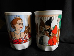 Zsolnay hófehérke and the seven dwarfs retro mugs for a Takacsaniko customer - 2 pcs