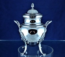 Gorgeous, antique, silver sugar bowl, French, ca. 1880!!!