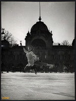 Larger size, photo art work by István Szendrő. Budapest, Városliget artificial ice rink, figure skating rink