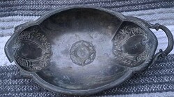 Antique flawed pewter bowl
