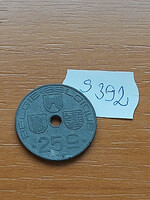 Belgium belgie - belgique 25 centimes 1944 ww ii. Zinc, iii. King Leopold s392