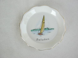 Balaton souvenir sailing boat aquincum porcelain mini bowl