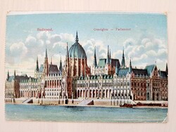 Budapest, parliament, country house, antique, old postcard, 1912