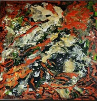 ZSM Abstract Painting, 40 cm/40 cm, Canvas, Acrylic, Palette Knife - Conception