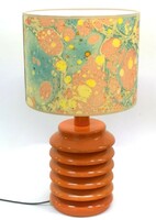 Mid century vintage, retro narancs színű fém design lámpa egyedi búrával - 50095